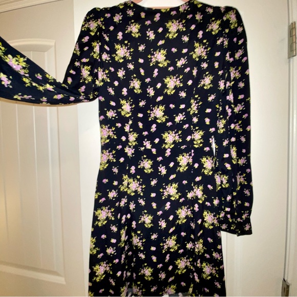Zara printed mini dress. Multicolored. Small. Black floral. Skater dress. NWT - Picture 9 of 9